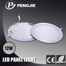 Panneau lumineux de haute PF 12W LED avec CE (rond)